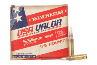 Winchester USA VALOR Series M193 55-gr 5.56 NATO ammunition, 125-round pack
